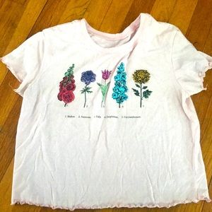 Pink Flower Crop Top